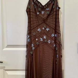 BCBG Brown Embellished size 6 dress